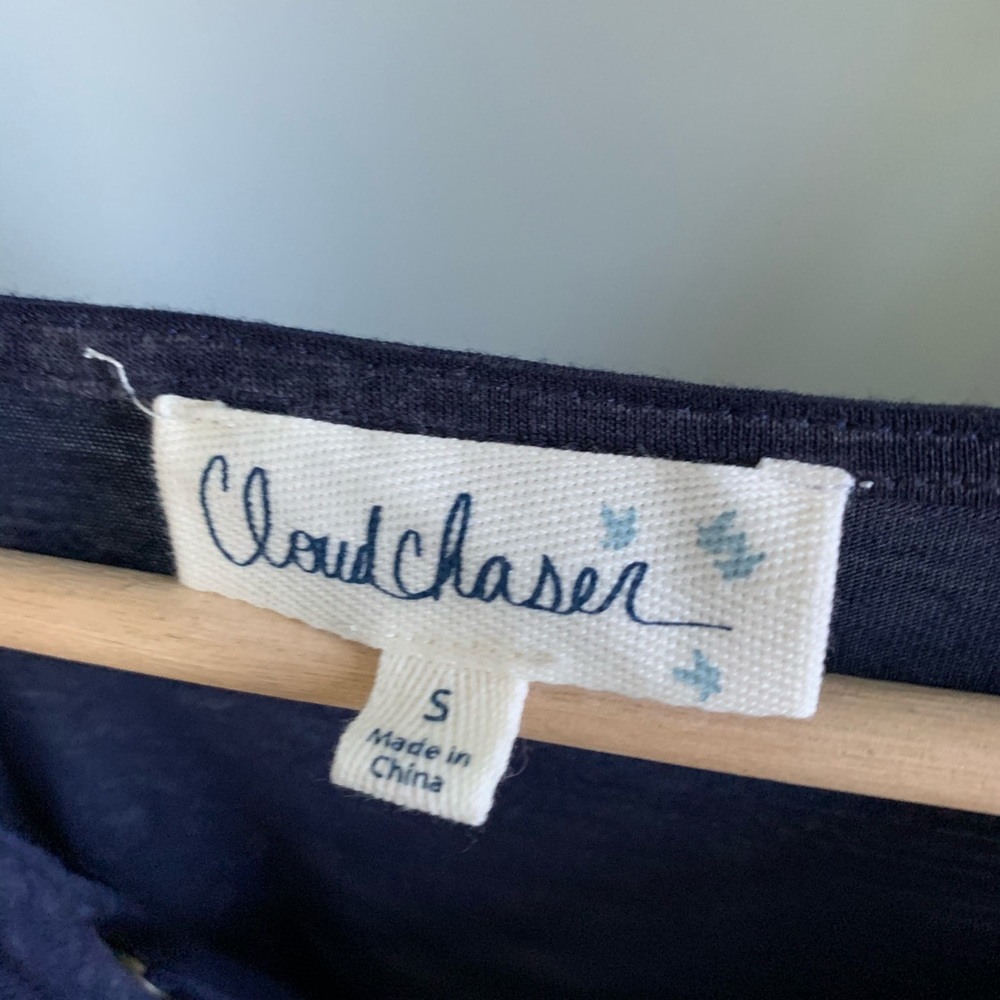Sheer Blue Lace up Tee - Picture 2 of 3